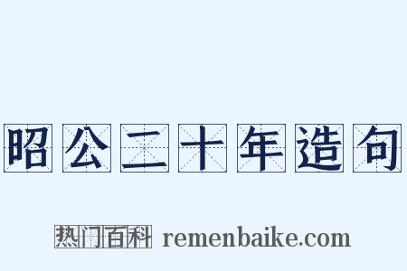 昭公二十年造句是什么意思的图片